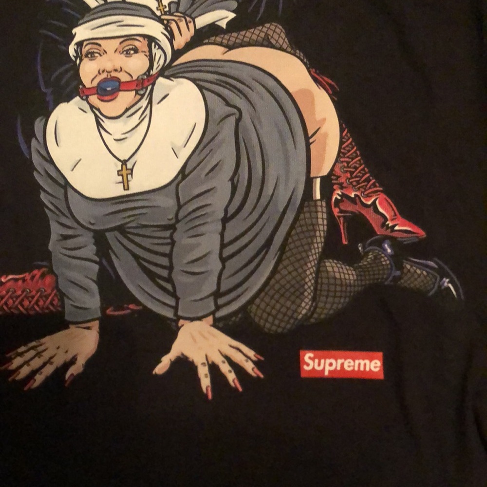 Supreme Nuns Tee Black Size 2XL - Picture 4 of 9